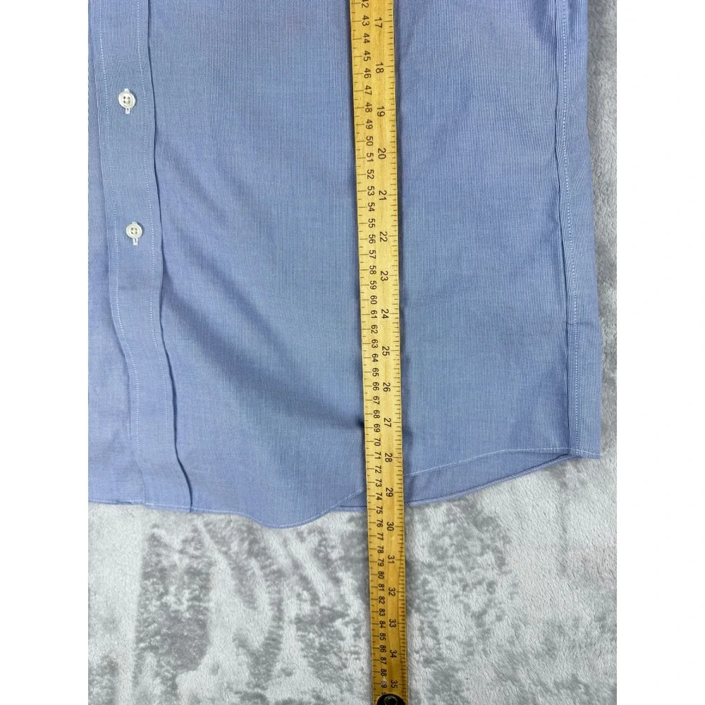 Brooks Brothers Mens 16-35 Blue Regent Fit  Supima Cotton Button Down Shirt